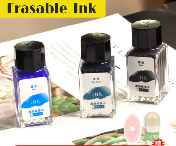 Fountain Pen Bottled Ink - Tinta borrable termosensible, 20 ml/botella, pluma